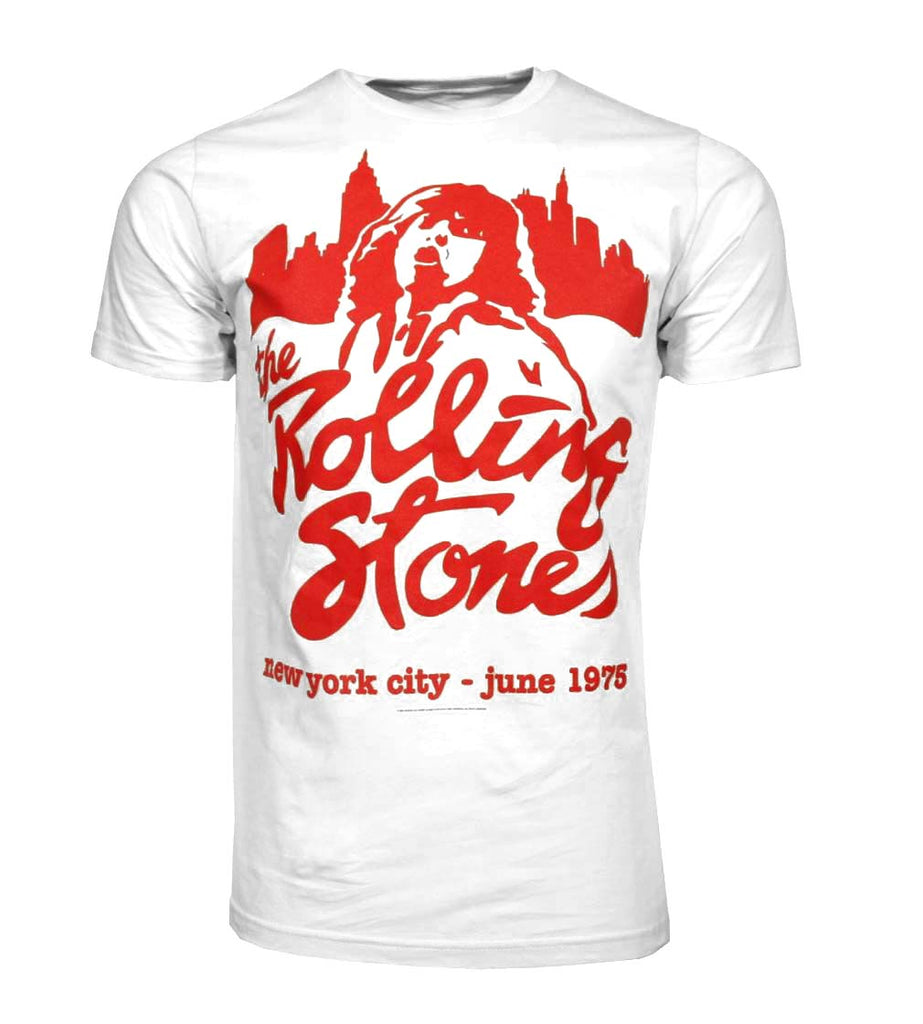 Rollings Stones Mick June 1975 White T-Shirt