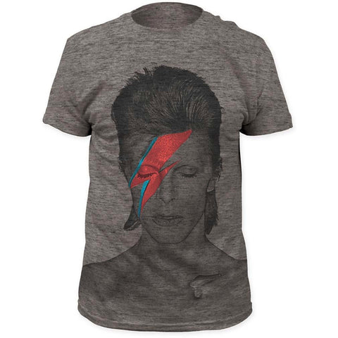 David Bowie Aladdin Sane Triblend T-Shirt - Heather Gray